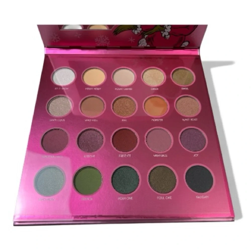 Grinch Eyeshadow Palette with Pink and Green Design Halloween